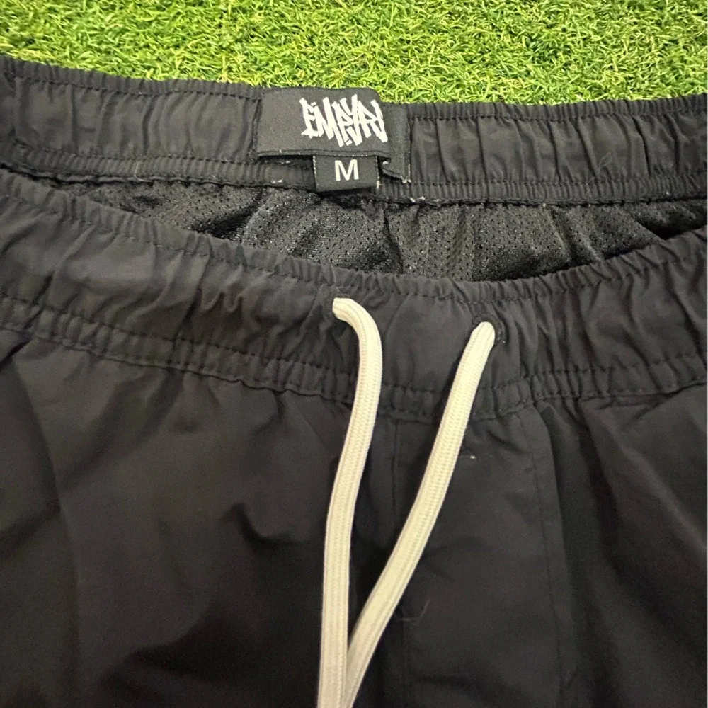 Empyre Mens Black Graffiti Logo Swim Shorts Trunks Size M